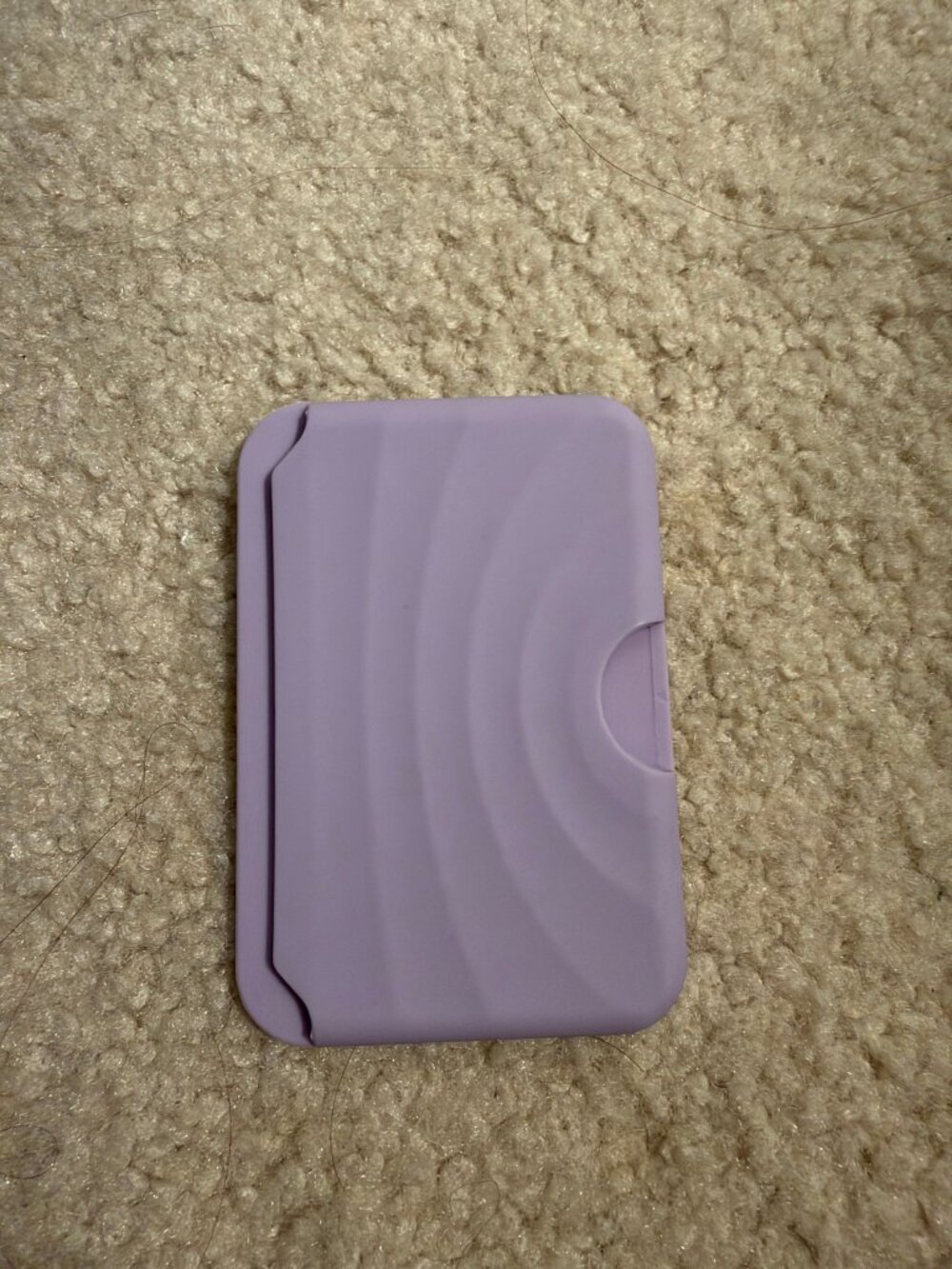 New MagSafe Card Wallet for iPhone Ripple Silicone Magnetic Card Holder Lavender